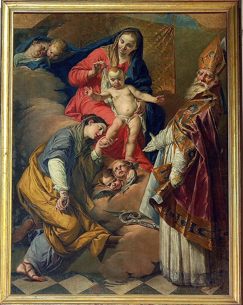 Giacomo Ceruti, il Pitocchetto - 133, Madonna con Bambino con Santa Lucia e San Biagio, Chiesa di S. Agata in Rivergaro (Piacenza)